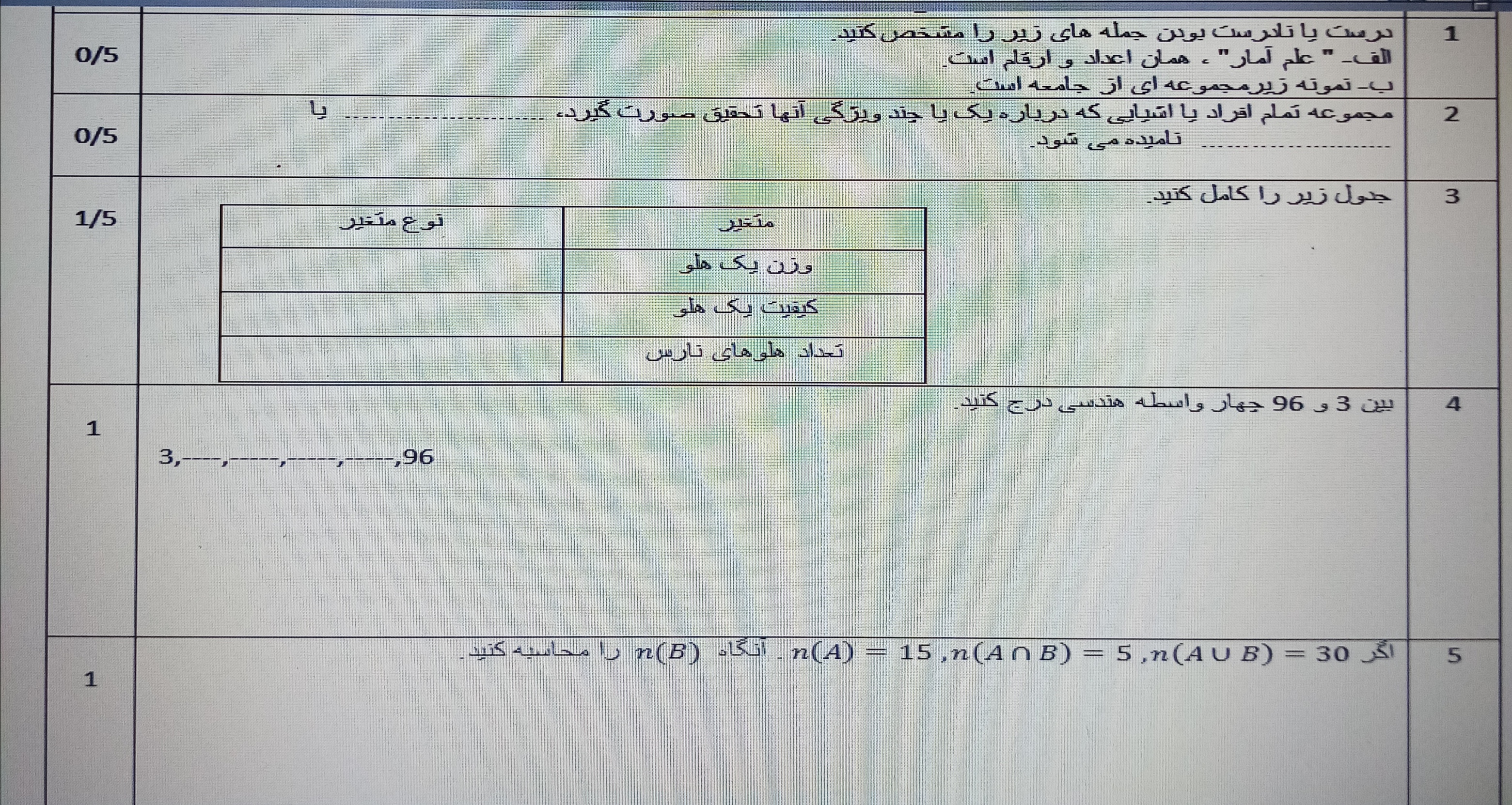 دریافت سوال 1