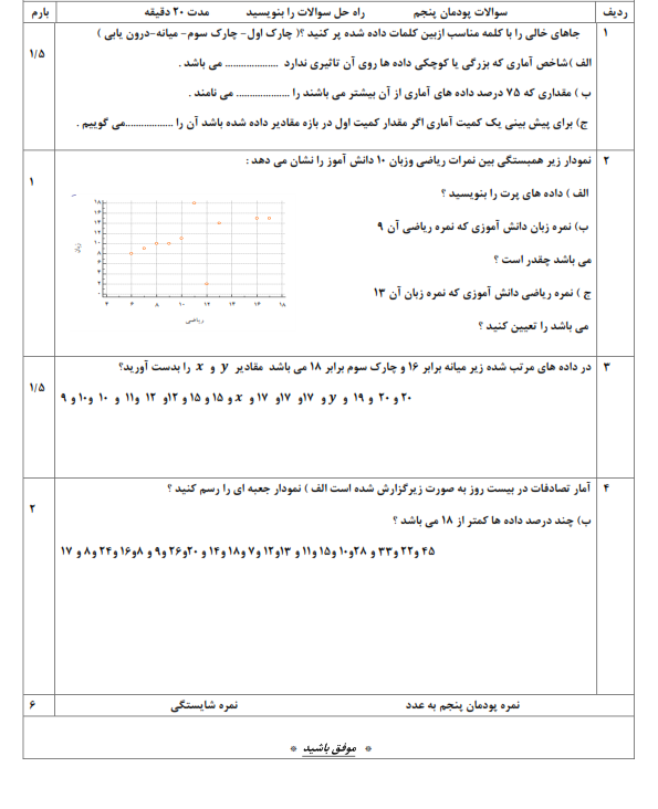دریافت سوال