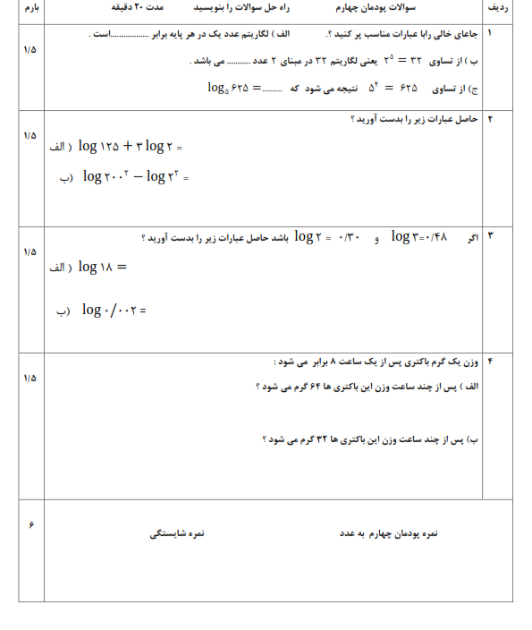 دریافت سوال